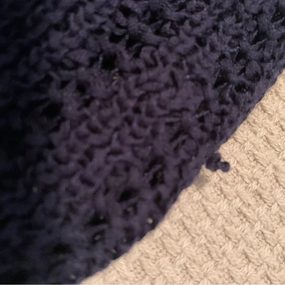 Rachel Zoe Navy Blue Crochet Long Sleeve Sweater NWT - Picture 10 of 11